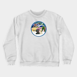 "Christmas Magic" with Two Scottish Terriers Crewneck Sweatshirt